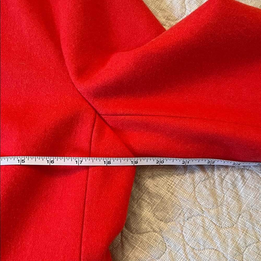 JCrew Coral Ruched Collar Wool Coat.  Size 10.  Great Used Condition. - Picture 12 of 15